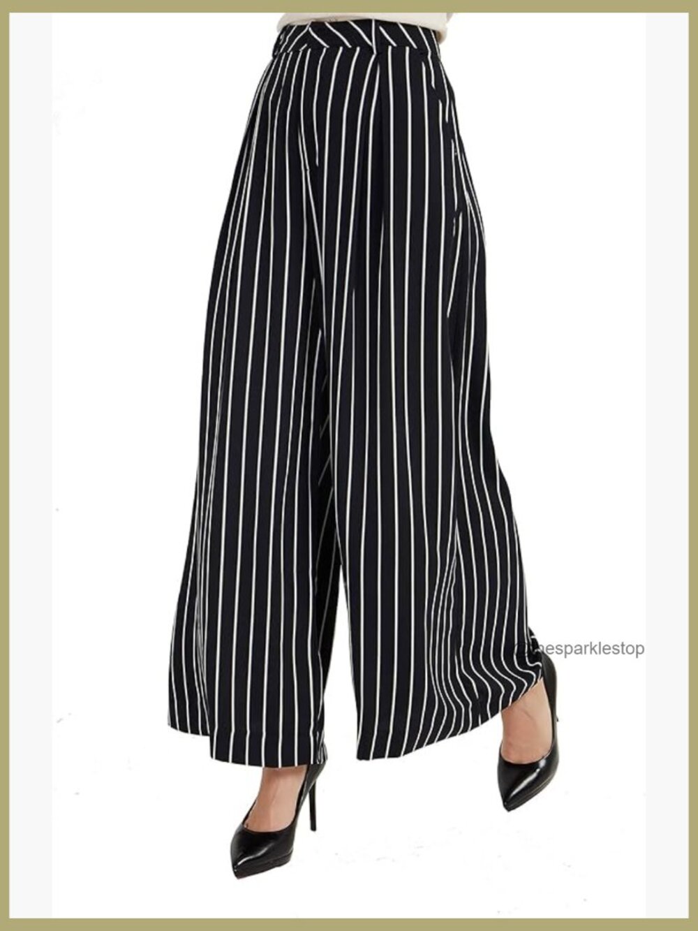 High Waist Wide Leg Palazzo Pants with Pockets